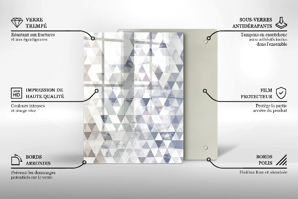 Steklena podloga za rezanje Abstrakcija oblike