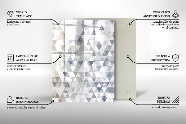 Steklena podloga za rezanje Abstrakcija oblike