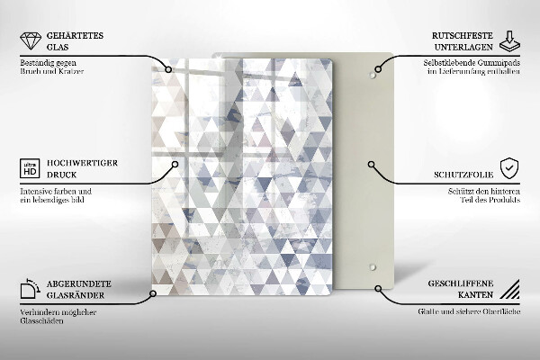 Steklena podloga za rezanje Abstrakcija oblike