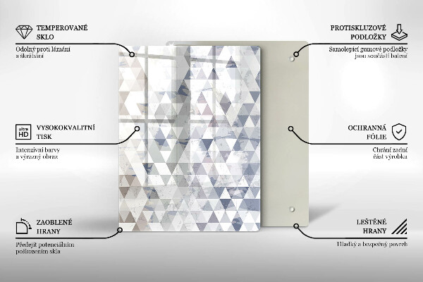 Steklena podloga za rezanje Abstrakcija oblike