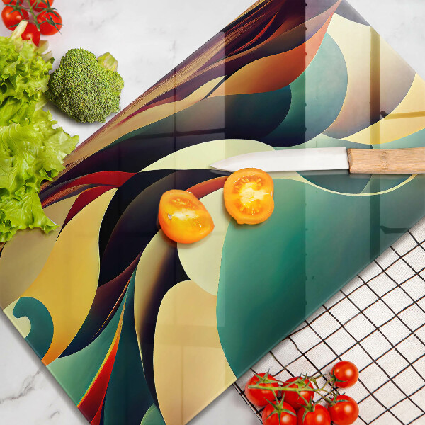 Steklena podloga za rezanje Abstrakcija oblike