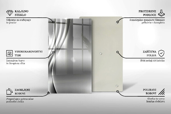 Steklena podloga za rezanje Kovinska konstrukcija