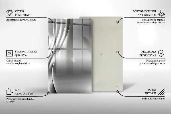 Steklena podloga za rezanje Kovinska konstrukcija