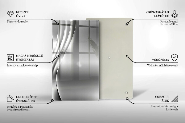 Steklena podloga za rezanje Kovinska konstrukcija
