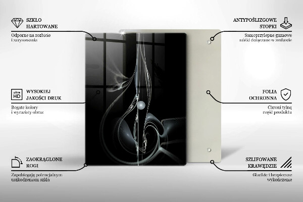 Steklena podloga za rezanje Šopek nežnih vrtnic