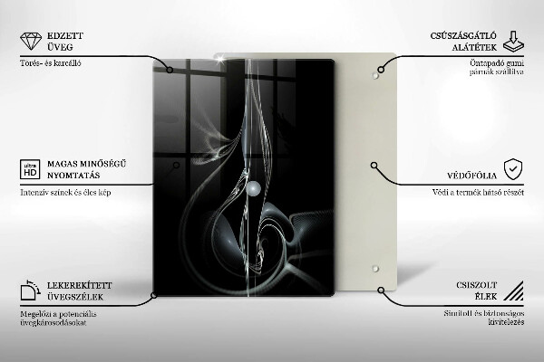 Steklena podloga za rezanje Šopek nežnih vrtnic