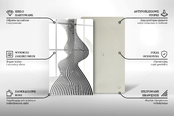 Steklena podloga za rezanje Linearna abstrakcija