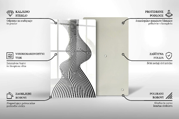 Steklena podloga za rezanje Linearna abstrakcija