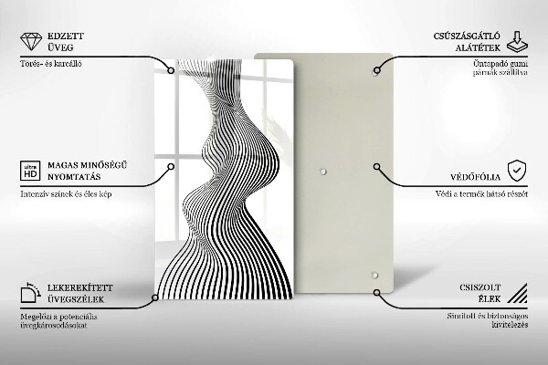 Steklena podloga za rezanje Linearna abstrakcija