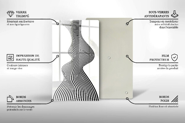 Steklena podloga za rezanje Linearna abstrakcija