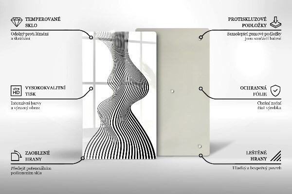 Steklena podloga za rezanje Linearna abstrakcija