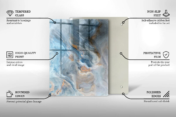 Steklena podloga za rezanje Linearna abstrakcija