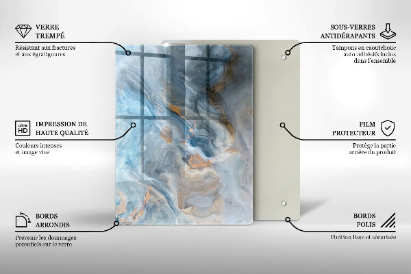 Steklena podloga za rezanje Linearna abstrakcija