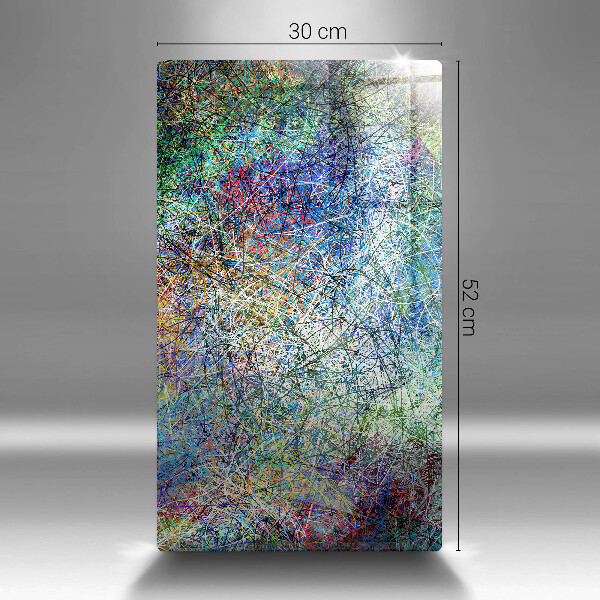 Steklena podloga za rezanje Barvita črtna abstrakcija