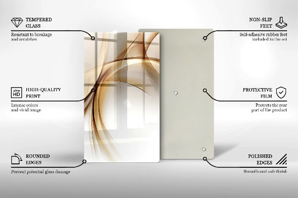 Steklena podloga za rezanje Abstraktne oblike