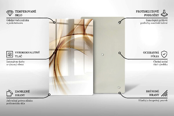 Steklena podloga za rezanje Abstraktne oblike