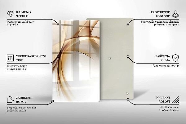 Steklena podloga za rezanje Abstraktne oblike