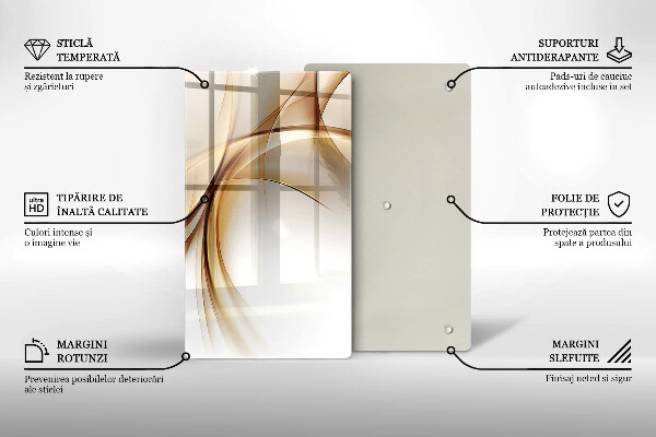 Steklena podloga za rezanje Abstraktne oblike