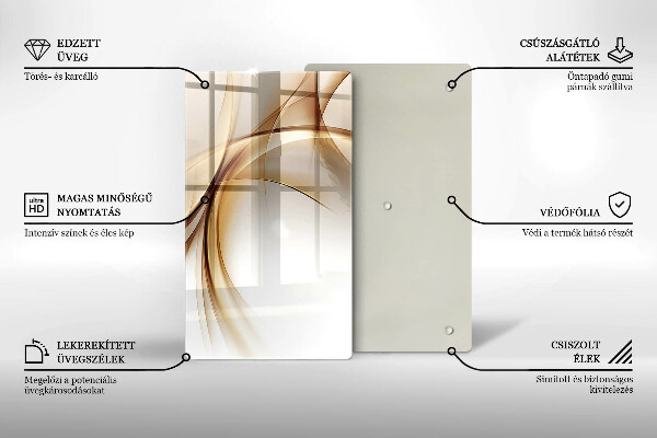Steklena podloga za rezanje Abstraktne oblike