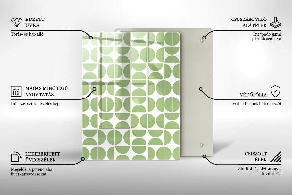 Steklena podloga za rezanje Abstraktne oblike