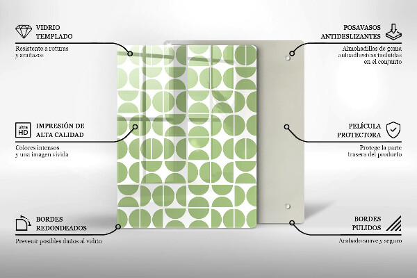 Steklena podloga za rezanje Abstraktne oblike