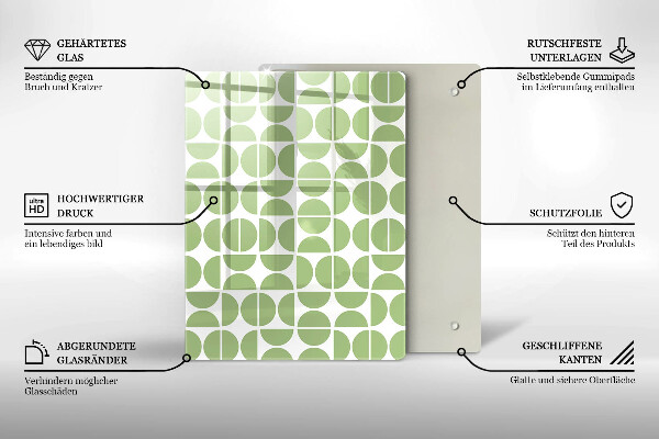 Steklena podloga za rezanje Abstraktne oblike