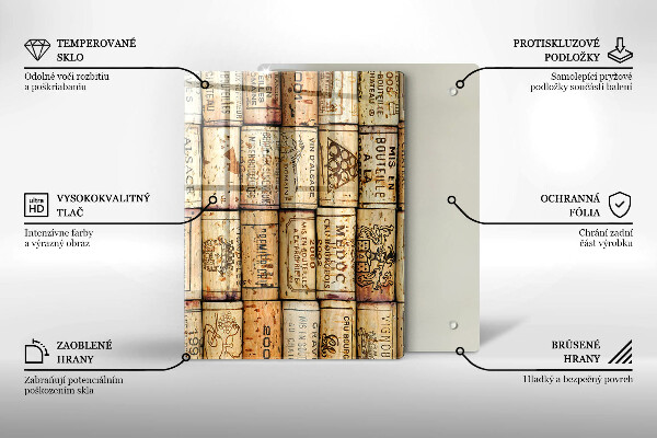 Steklena podloga za rezanje Abstrakcija mehkih linij