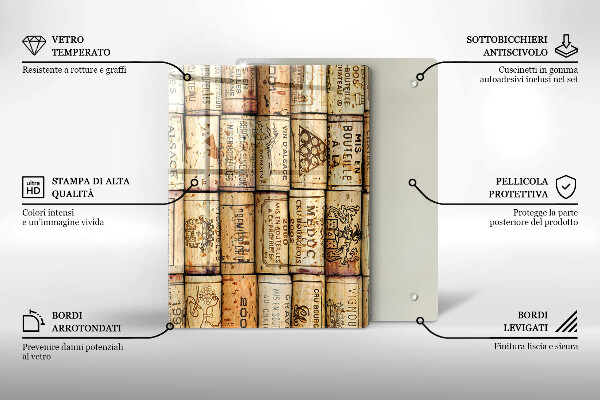 Steklena podloga za rezanje Abstrakcija mehkih linij