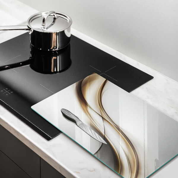 Steklena podloga za rezanje Abstrakcija mehkih linij