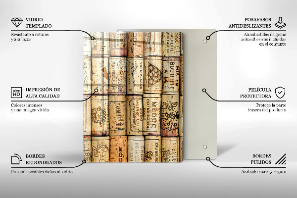 Steklena podloga za rezanje Abstrakcija mehkih linij