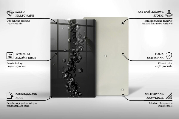 Steklena podloga za rezanje Abstrakcija 3D oblik