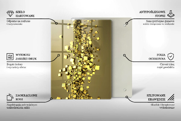 Steklena podloga za rezanje Abstrakcija 3D oblik