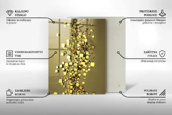 Steklena podloga za rezanje Abstrakcija 3D oblik