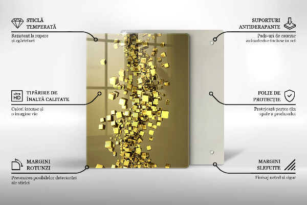 Steklena podloga za rezanje Abstrakcija 3D oblik