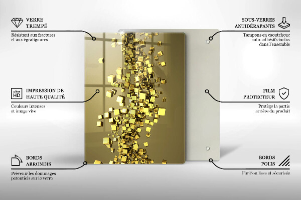 Steklena podloga za rezanje Abstrakcija 3D oblik