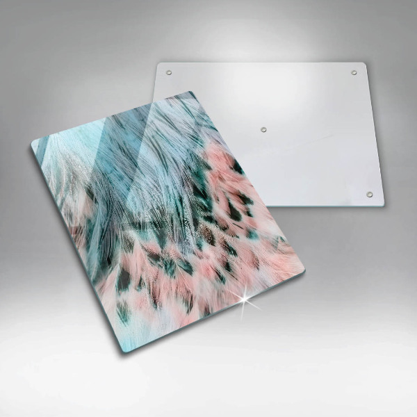 Steklena podloga za rezanje Boho ptičje perje