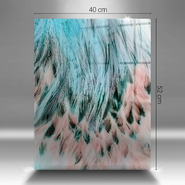 Steklena podloga za rezanje Boho ptičje perje