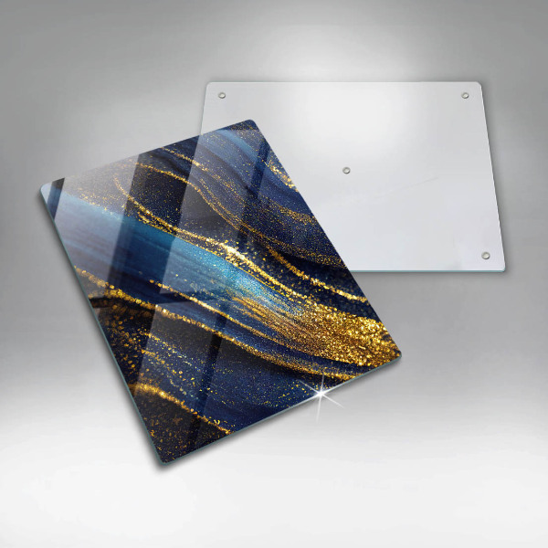Steklena podloga za rezanje Mornarsko modra abstrakcija