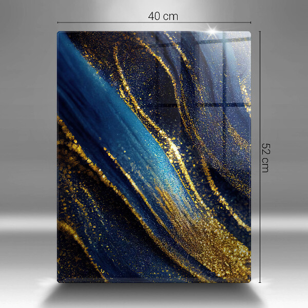 Steklena podloga za rezanje Mornarsko modra abstrakcija