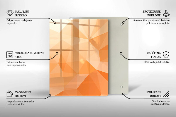 Steklena podloga za rezanje Mornarsko modra abstrakcija