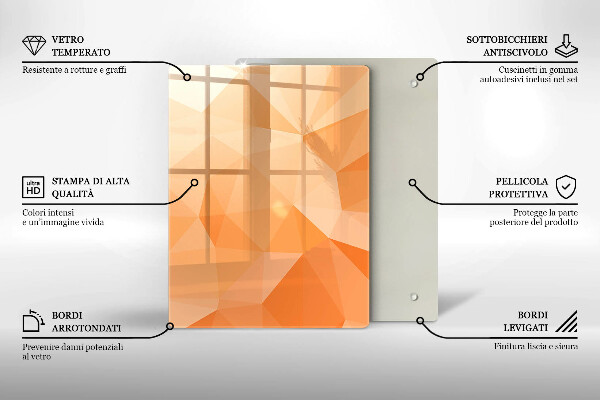 Steklena podloga za rezanje Mornarsko modra abstrakcija