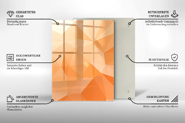 Steklena podloga za rezanje Mornarsko modra abstrakcija