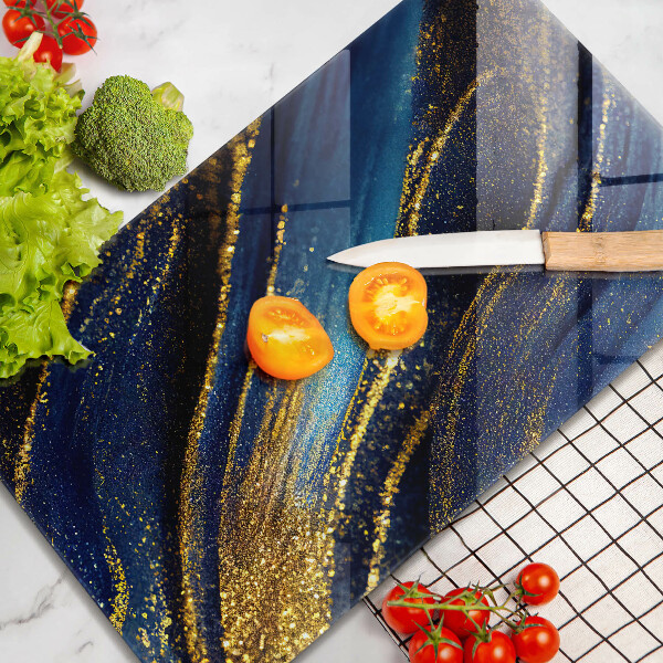 Steklena podloga za rezanje Mornarsko modra abstrakcija