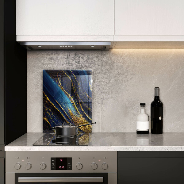 Steklena podloga za rezanje Mornarsko modra abstrakcija