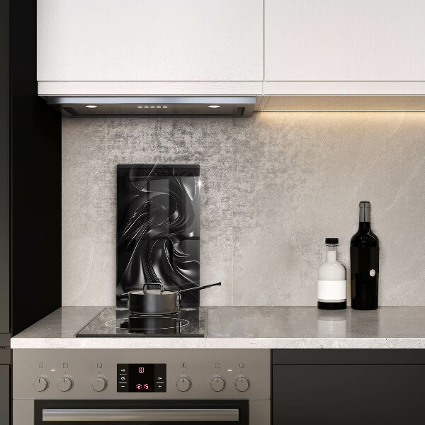 Steklena podloga za rezanje Abstraktna črna maša