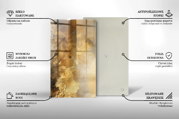 Steklena podloga za rezanje Bogata tekstura
