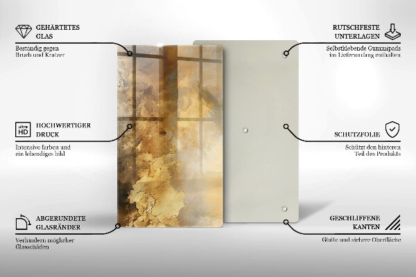 Steklena podloga za rezanje Bogata tekstura
