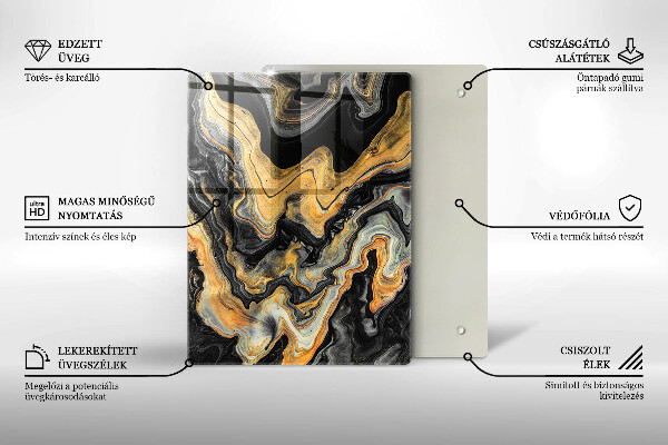 Steklena podloga za rezanje Bogata tekstura