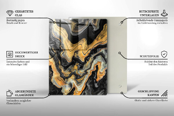 Steklena podloga za rezanje Bogata tekstura