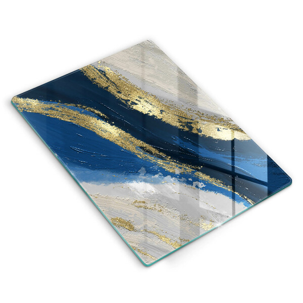 Steklena podloga za rezanje Tekstura z zlatom